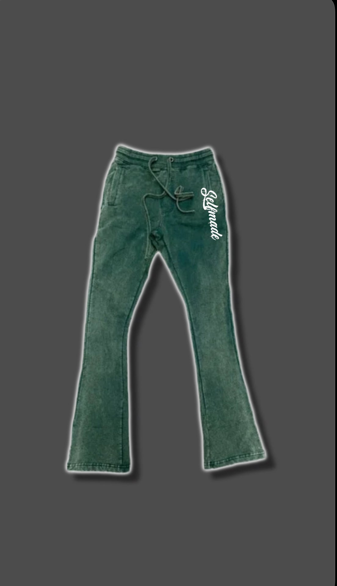 Selfmade Acid Wash Stacked Sweatpants (SWIPE)