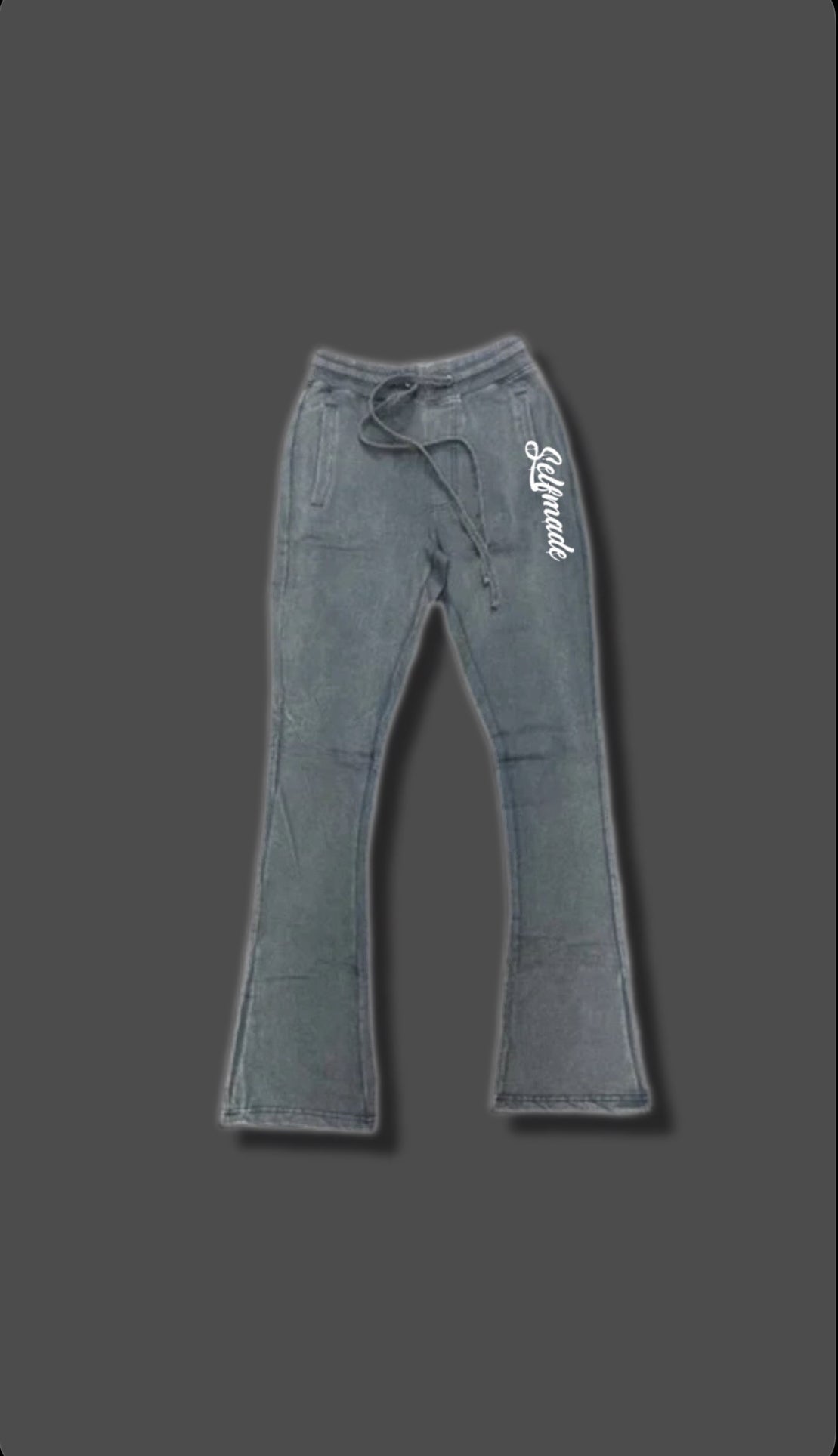 Selfmade Acid Wash Stacked Sweatpants (SWIPE)