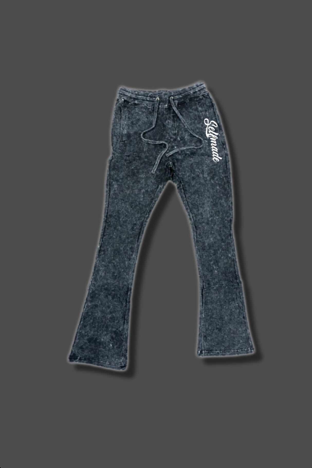 Selfmade Acid Wash Stacked Sweatpants (SWIPE)